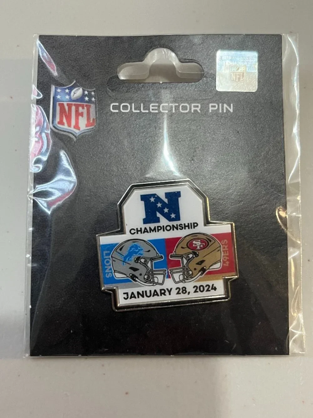 San Francisco 49ers vs. Detriot Lions NFC Championship Game Day Pin 1/28/24